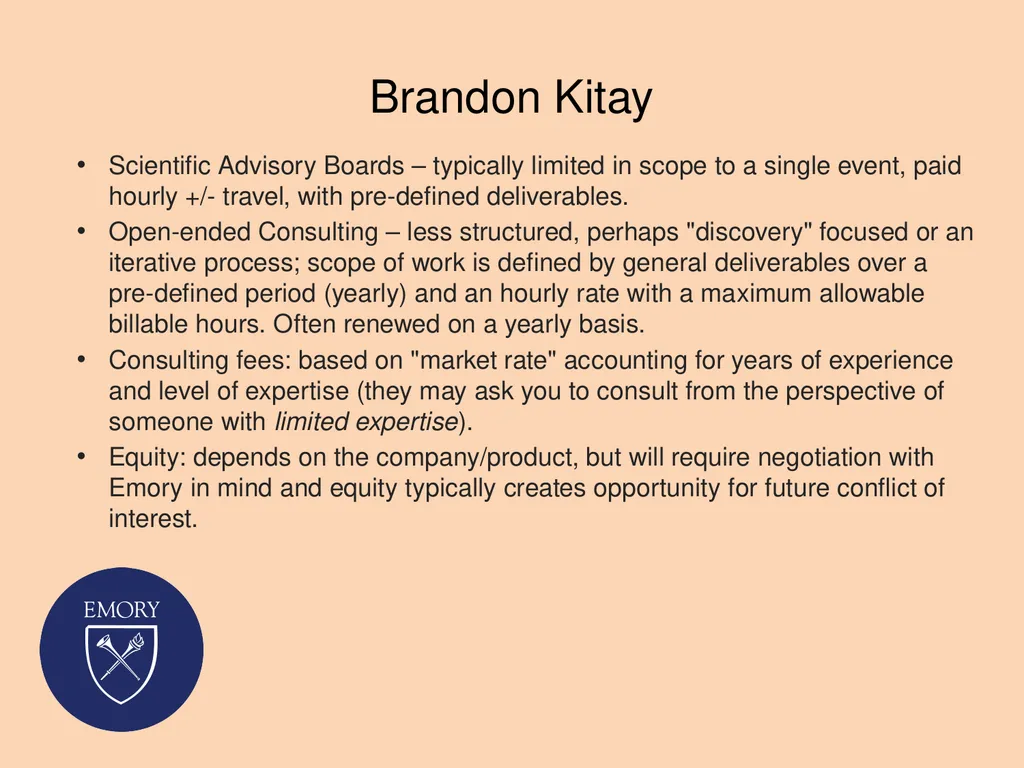Consulting as Faculty Members: Securing and - slide 26 of 38
