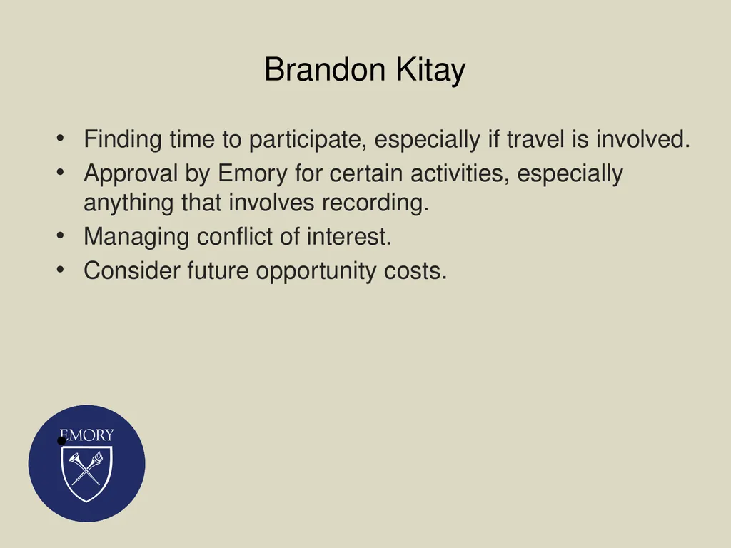 Consulting as Faculty Members: Securing and - slide 33 of 38