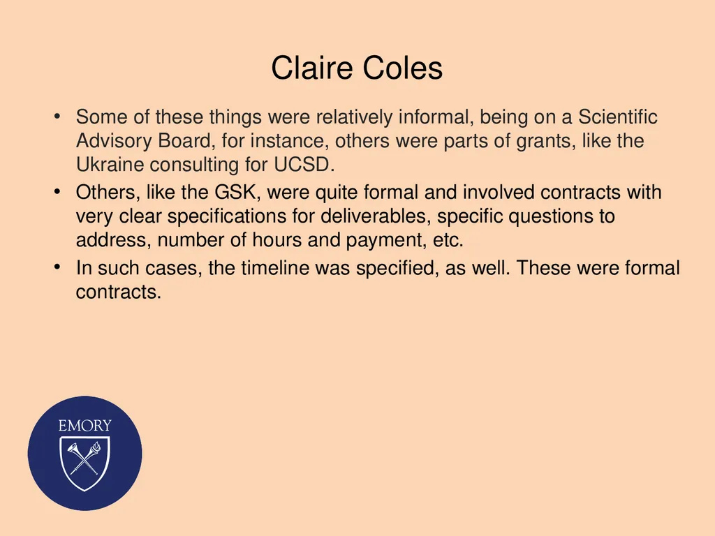 Consulting as Faculty Members: Securing and - slide 27 of 38