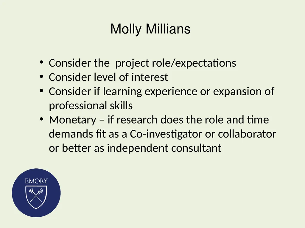Consulting as Faculty Members: Securing and - slide 22 of 38