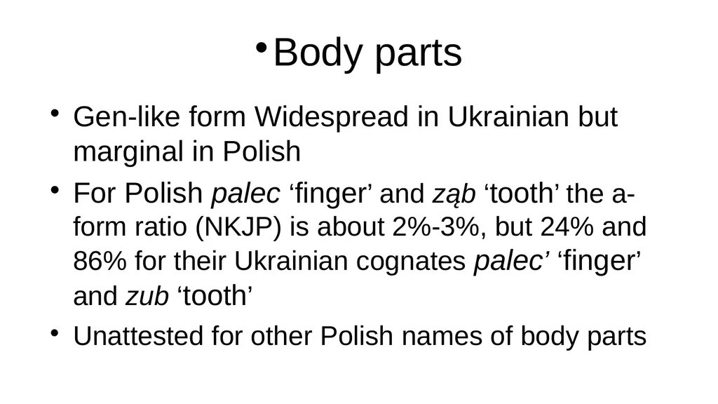 Ukrainian grammar against Slavic and typological - slide 23 of 53