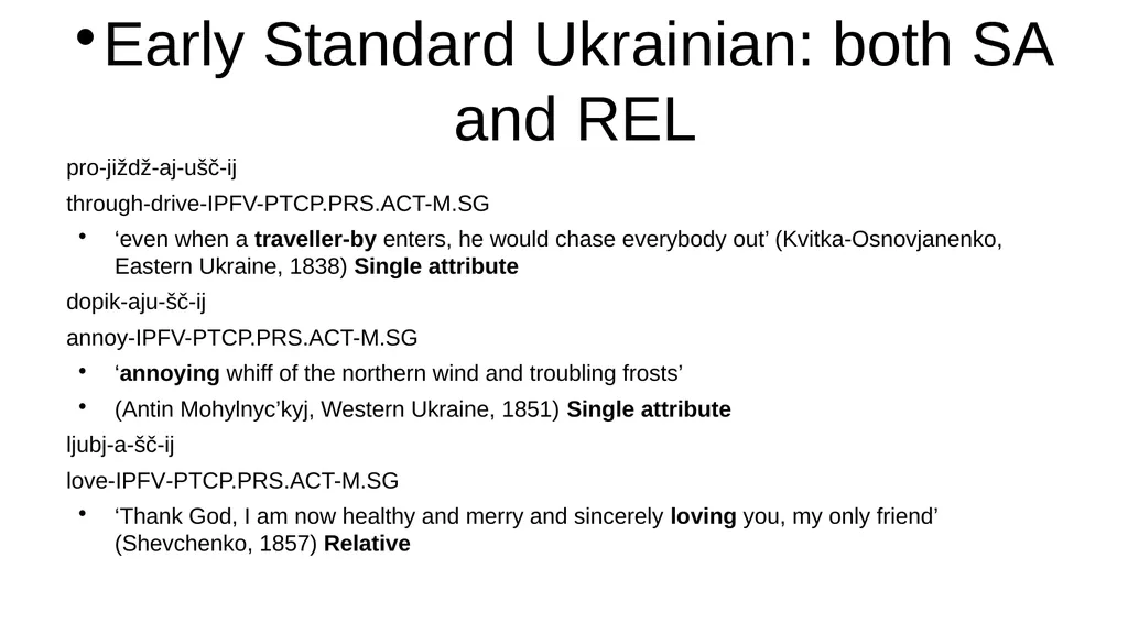Ukrainian grammar against Slavic and typological - slide 16 of 53