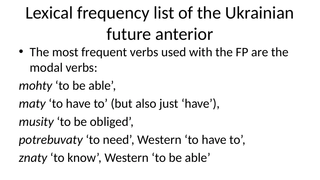 Ukrainian grammar against Slavic and typological - slide 49 of 53