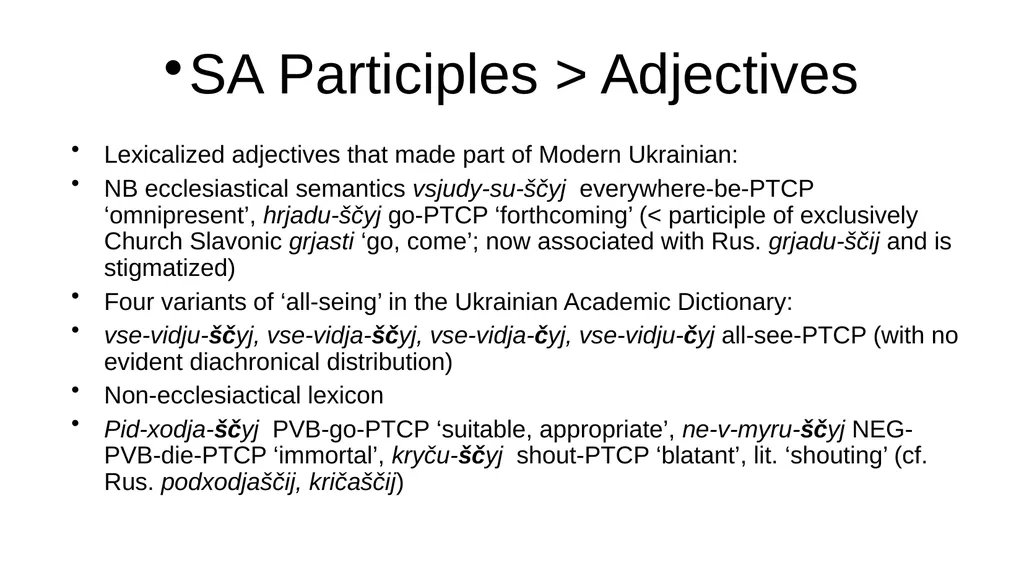 Ukrainian grammar against Slavic and typological - slide 18 of 53