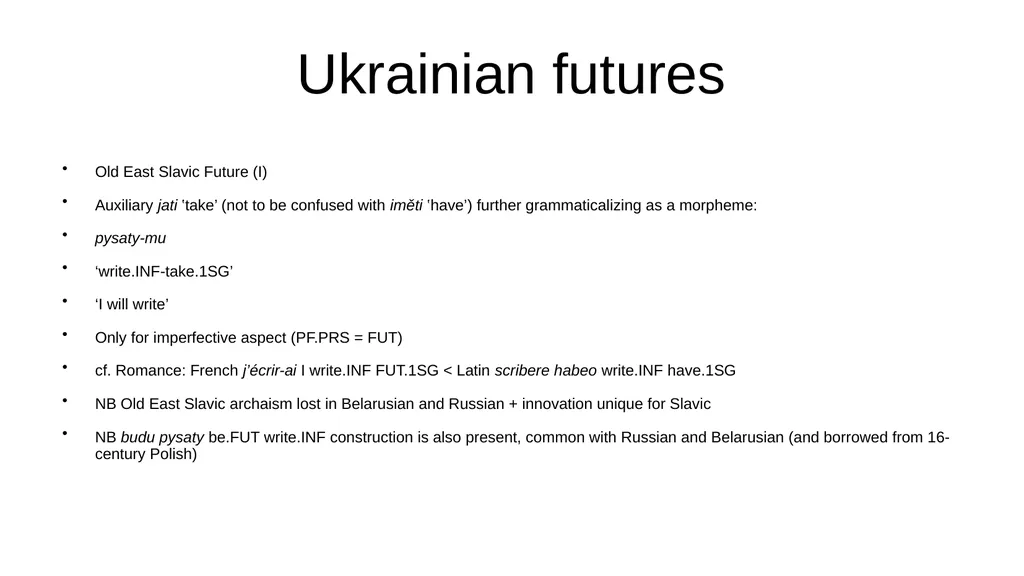 Ukrainian grammar against Slavic and typological - slide 31 of 53