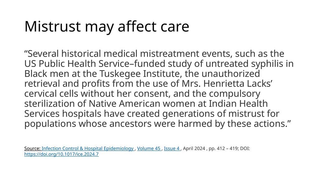 Health inequities in infection prevention and - slide 5 of 25