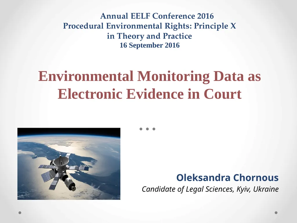 Annual EELF Conference 2016 Procedural - slide 1 of 15