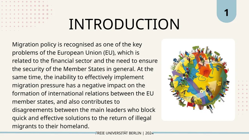 EU MIGRATION POLICY IN THE CONTEXT OF - slide 2 of 9