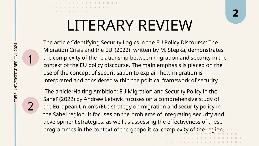 EU MIGRATION POLICY IN THE CONTEXT OF - slide 3 of 9