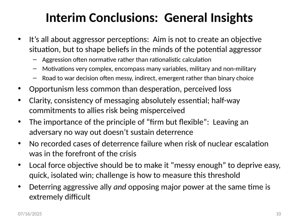 WHAT DETERS AND WHY 1 12/6/2018 Assessing - slide 10 of 14