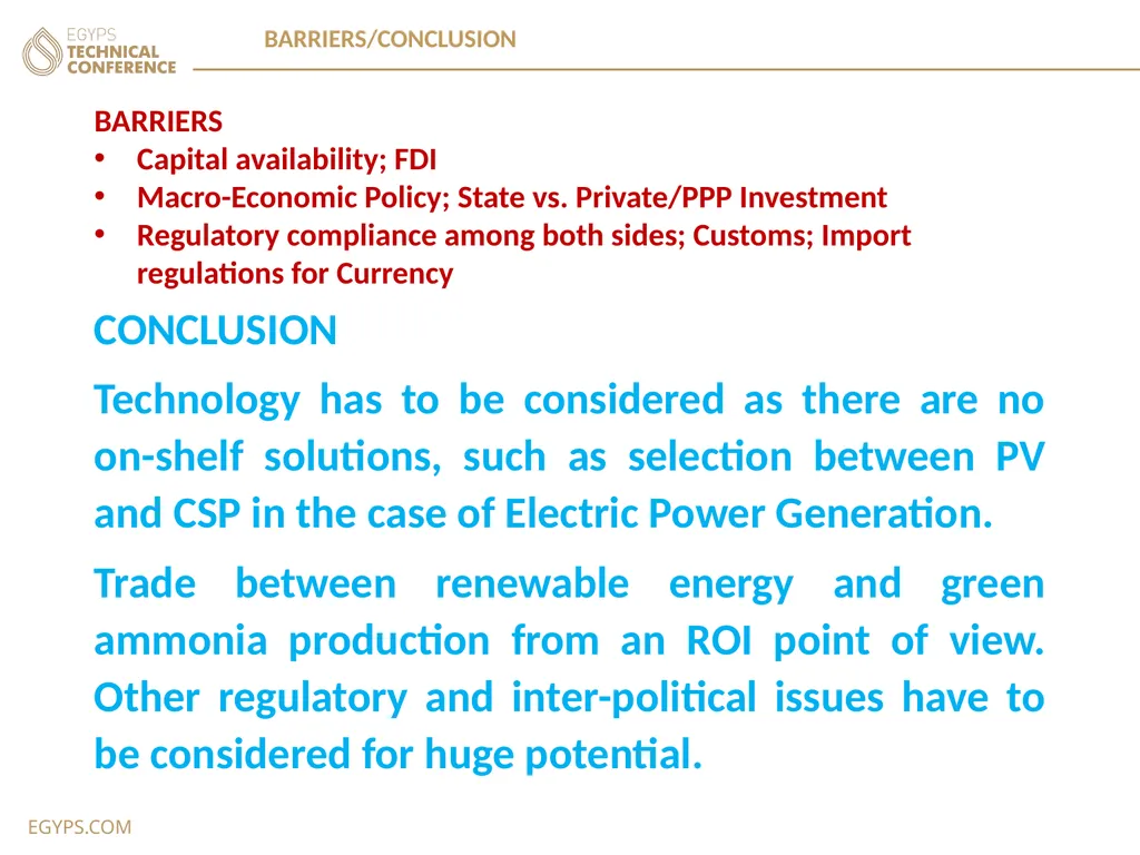 Session 20, 559 Green Hydrogen (Ammonia) - slide 9 of 10