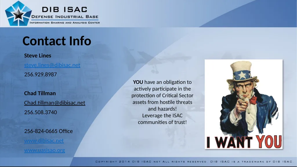 Defense Industrial Base Information Sharing - slide 16 of 16