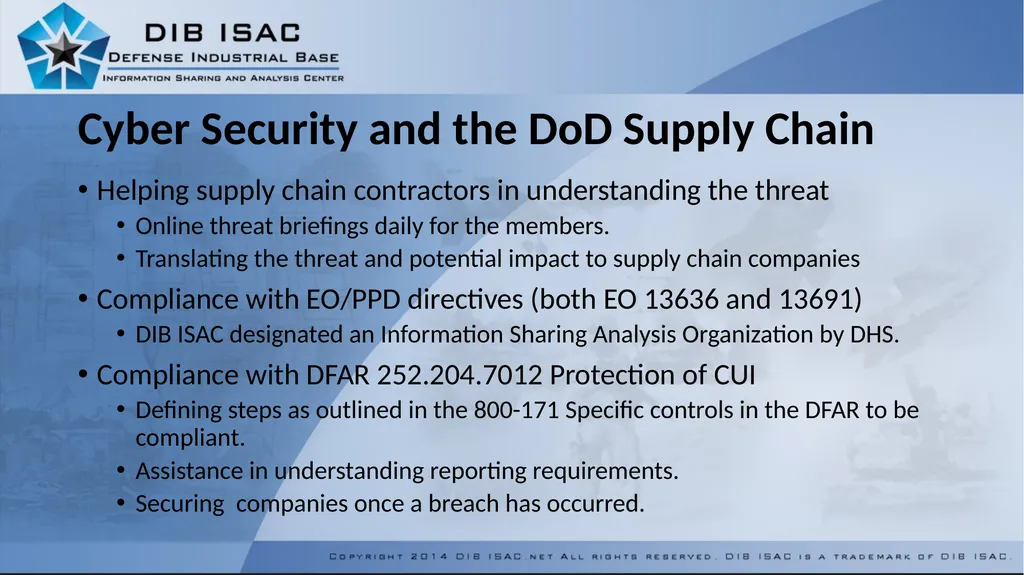 Defense Industrial Base Information Sharing - slide 4 of 16