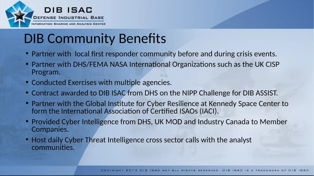 Defense Industrial Base Information Sharing - slide 3 of 16