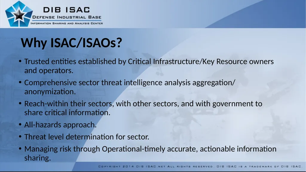 Defense Industrial Base Information Sharing - slide 2 of 16