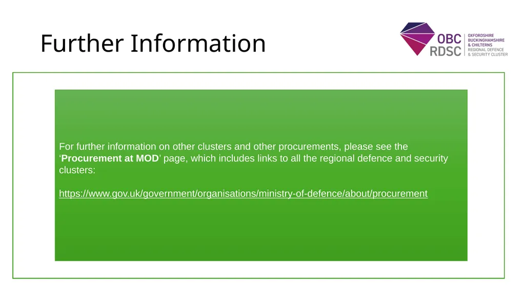 www.obcrdsc.co.uk UK Defence and Security - slide 19 of 20