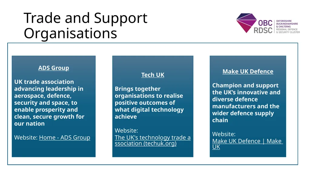 www.obcrdsc.co.uk UK Defence and Security - slide 18 of 20