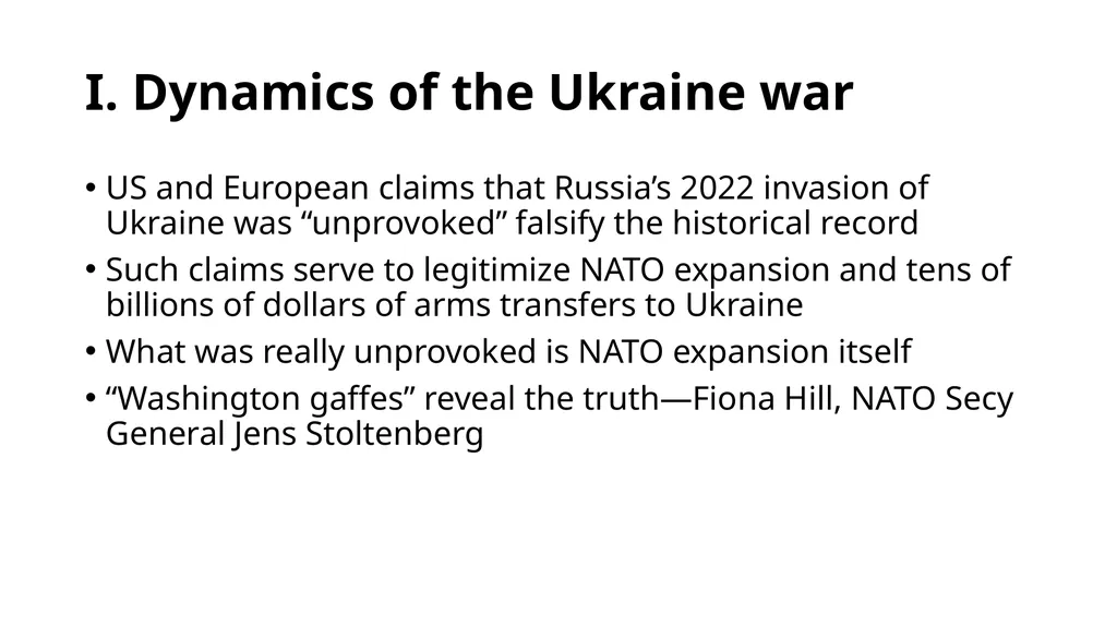 UNDERSTANDING THE UKRAINE WAR: NATO AND THE - slide 2 of 8