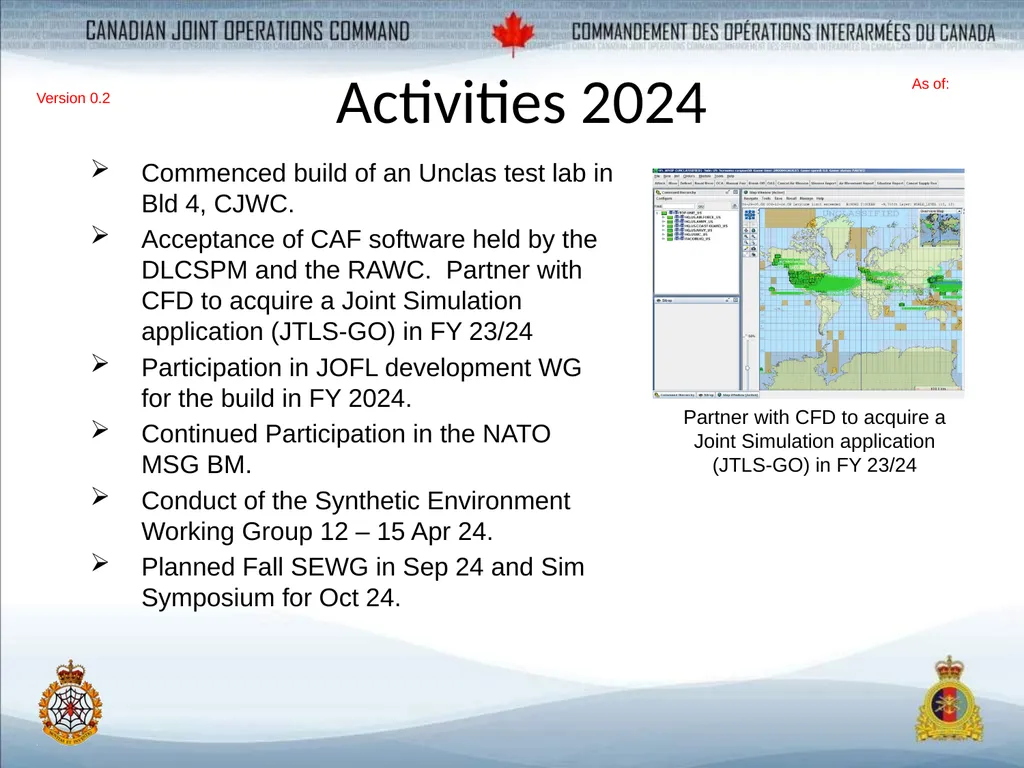 DND/CAF Modelling and Simulation Coordination - slide 5 of 6