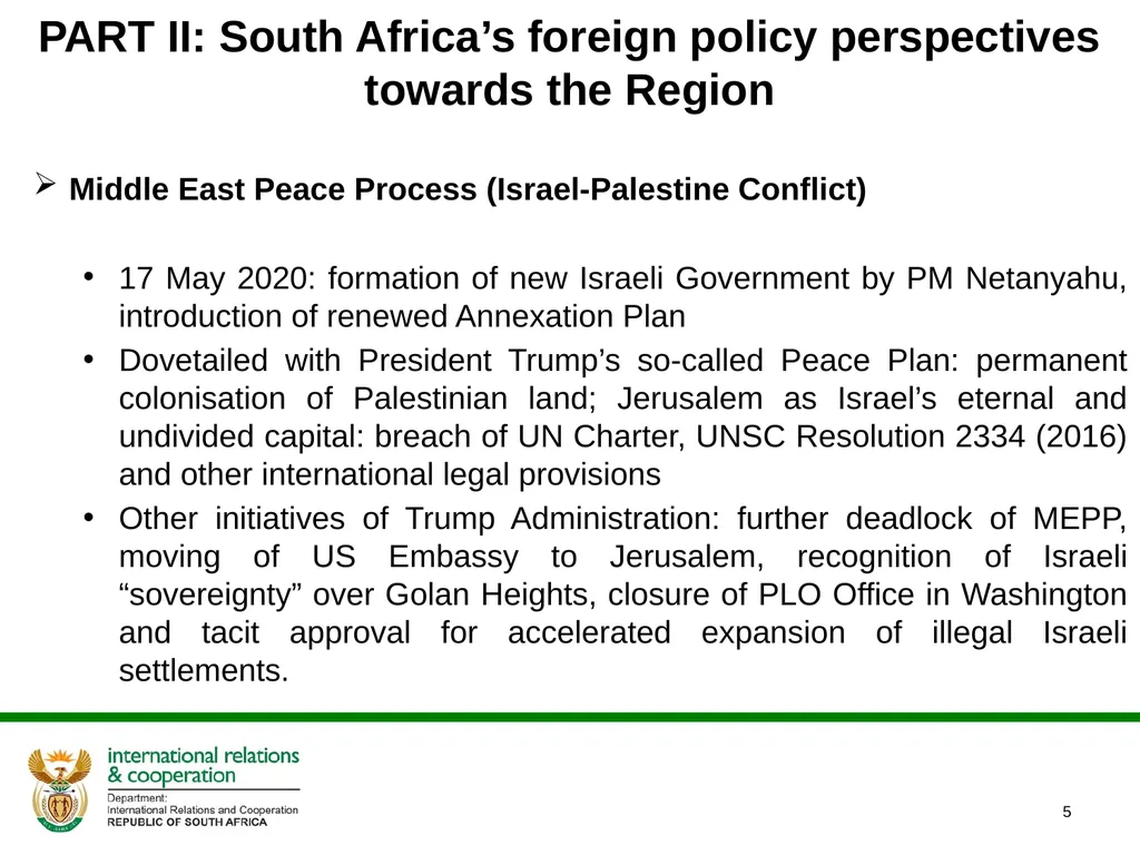 PRESENTATION TO PARLIAMENTARY PORTFOLIO COMMITTEE - slide 5 of 21