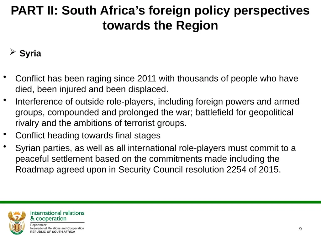 PRESENTATION TO PARLIAMENTARY PORTFOLIO COMMITTEE - slide 9 of 21
