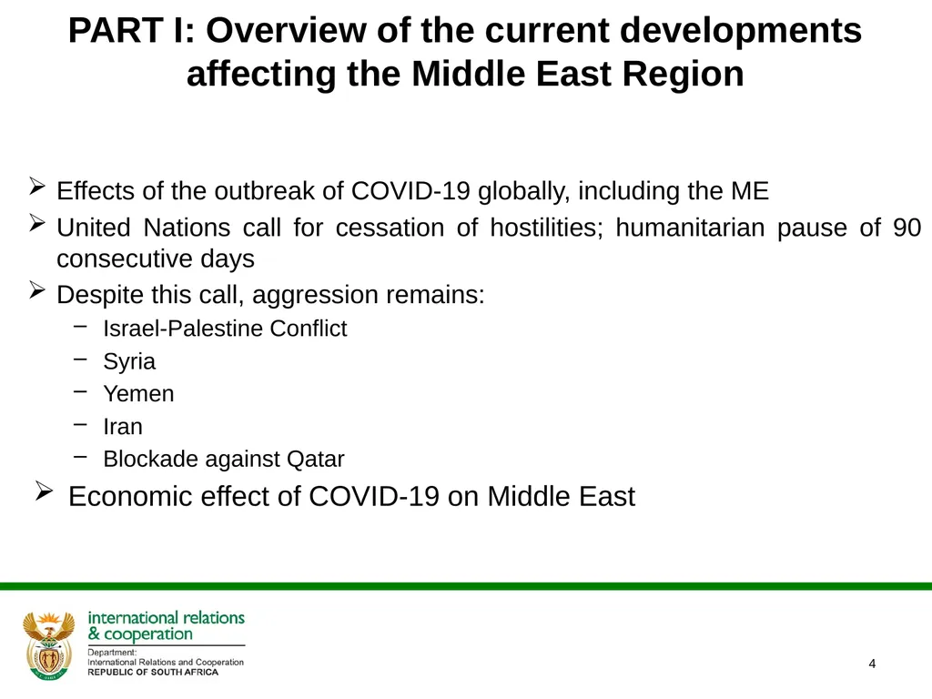PRESENTATION TO PARLIAMENTARY PORTFOLIO COMMITTEE - slide 4 of 21