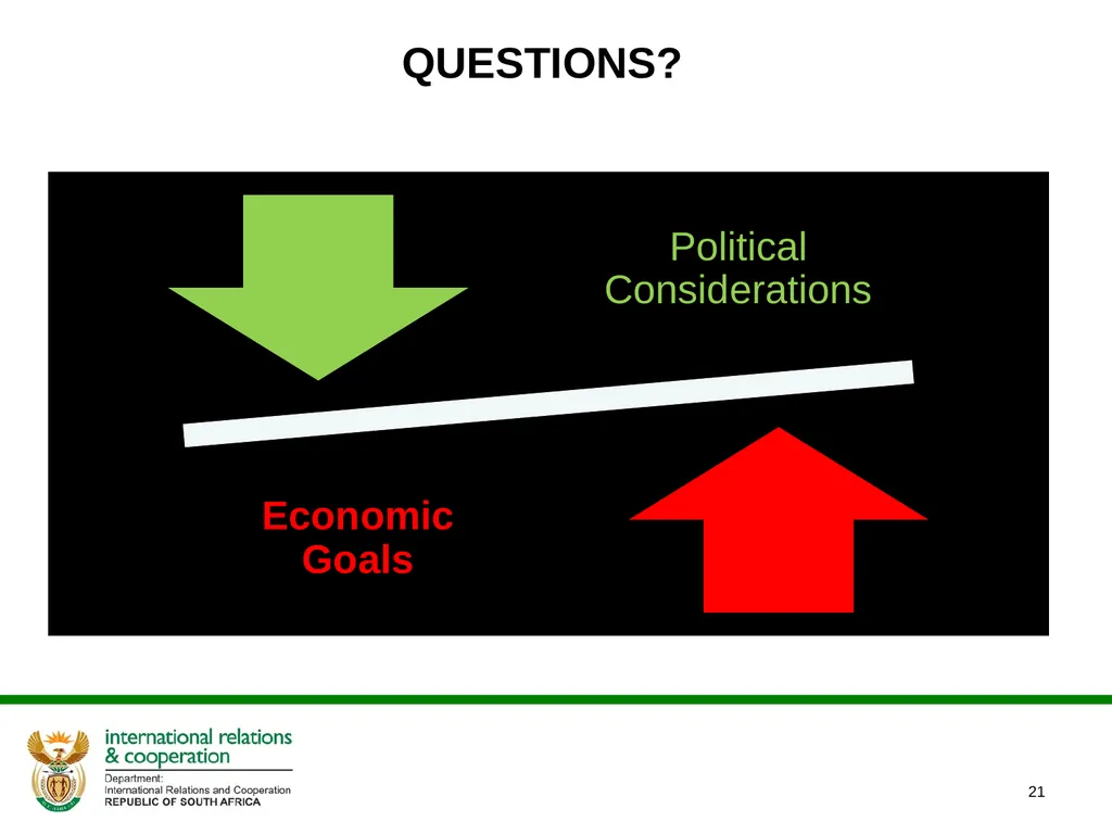 PRESENTATION TO PARLIAMENTARY PORTFOLIO COMMITTEE - slide 21 of 21