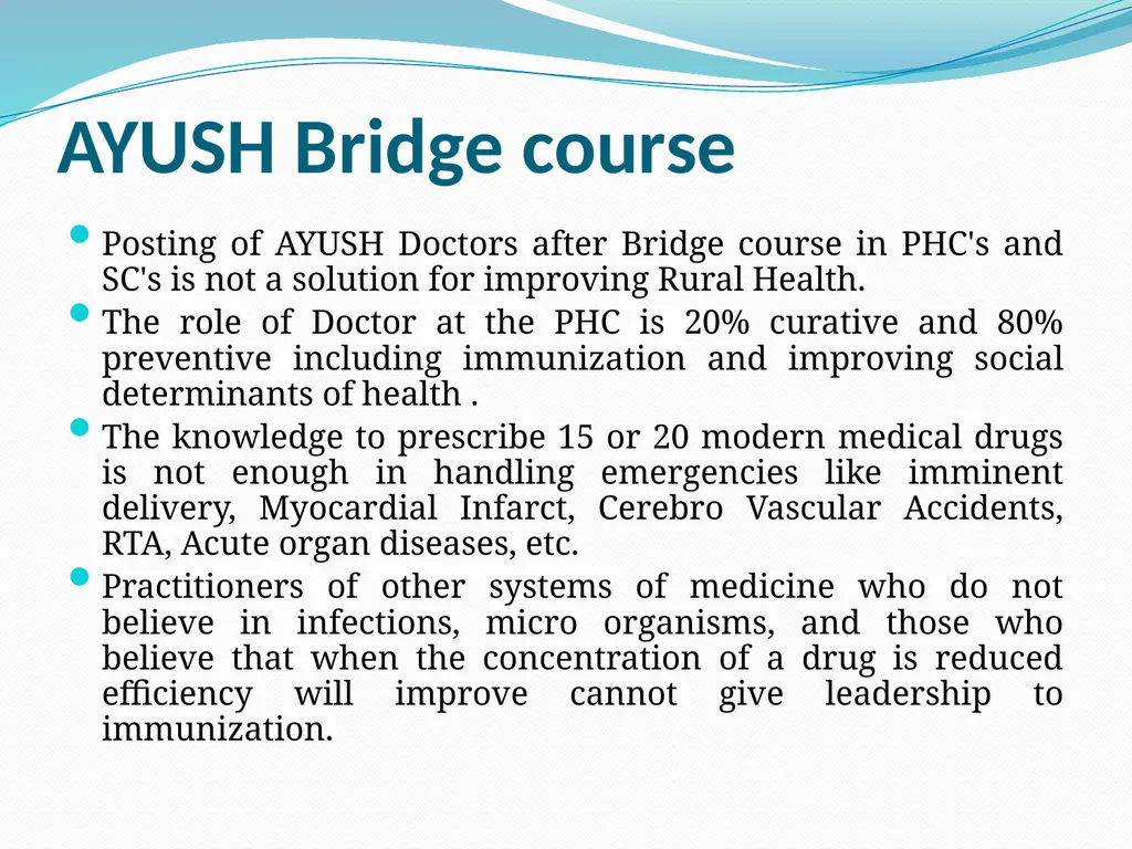 RURAL HEALTH - INDIA Dr. A. MARTHANDA PILLAI PAST - slide 27 of 46