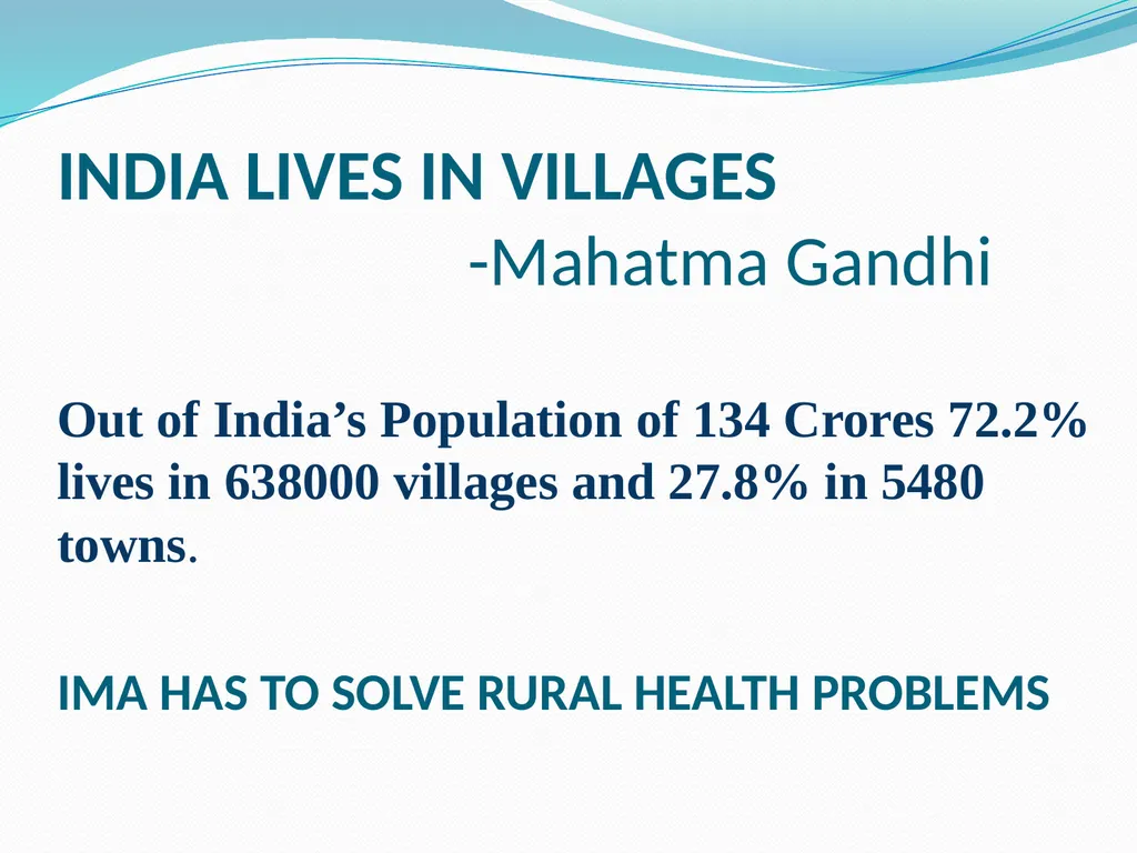 RURAL HEALTH - INDIA Dr. A. MARTHANDA PILLAI PAST - slide 3 of 46