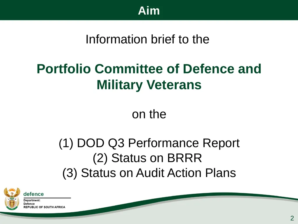 Presentation to the PCD&MV 26 February 2020 - slide 2 of 63