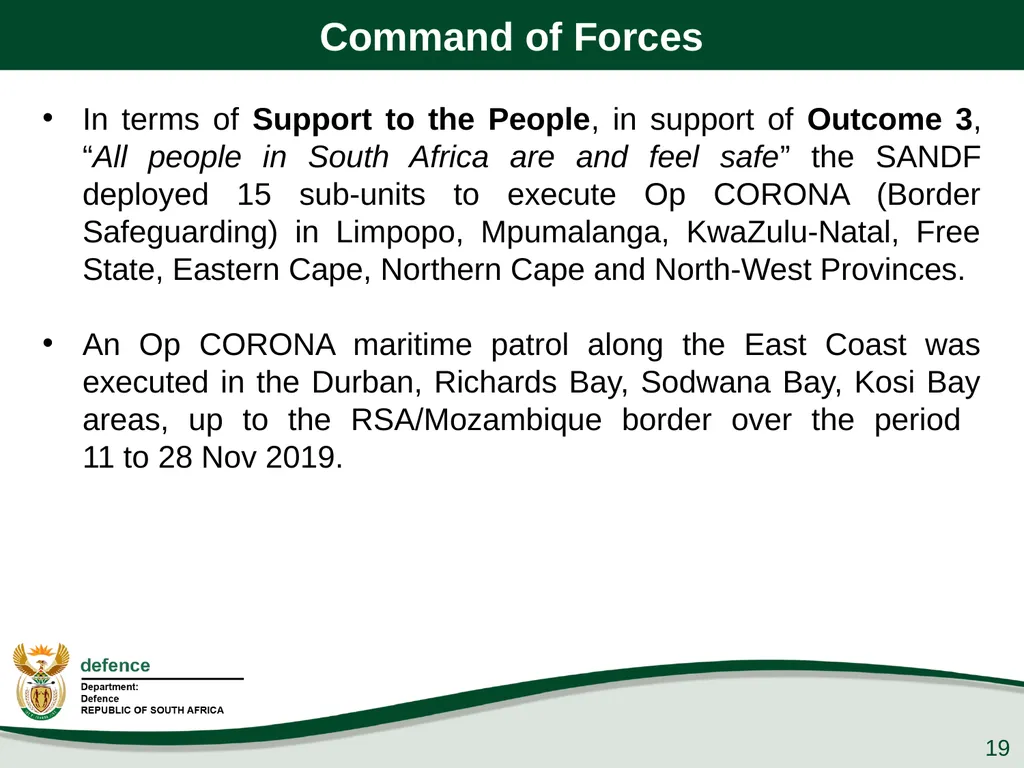 Presentation to the PCD&MV 26 February 2020 - slide 19 of 63