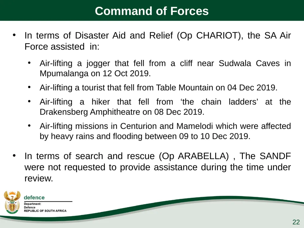 Presentation to the PCD&MV 26 February 2020 - slide 22 of 63