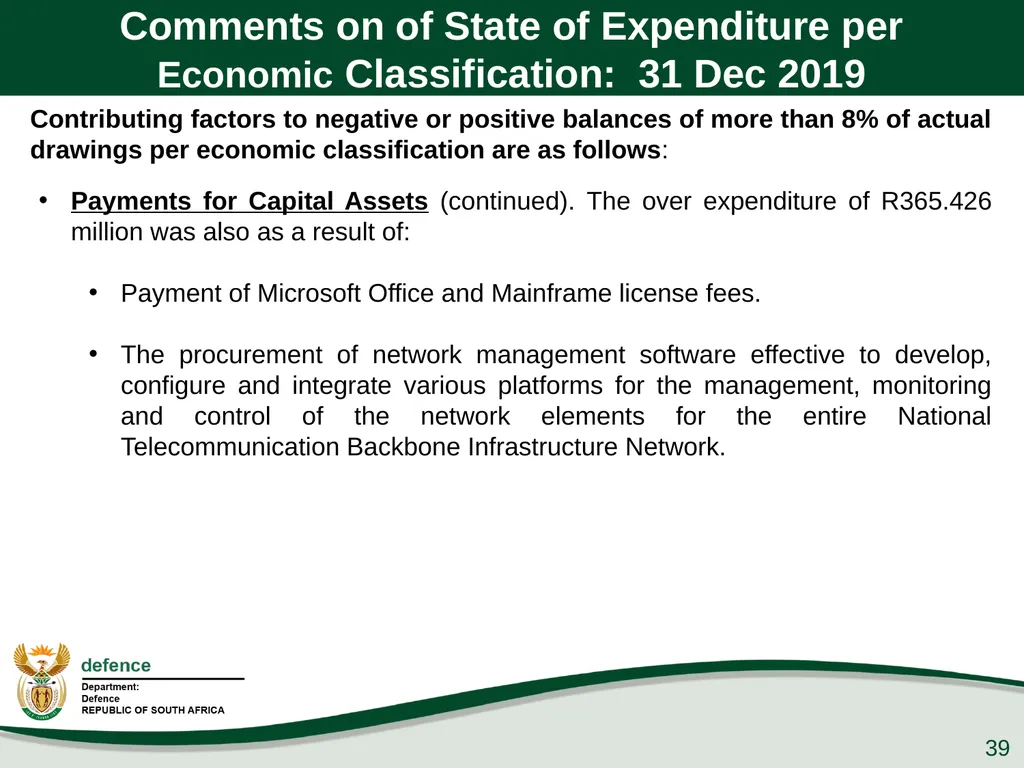 Presentation to the PCD&MV 26 February 2020 - slide 39 of 63