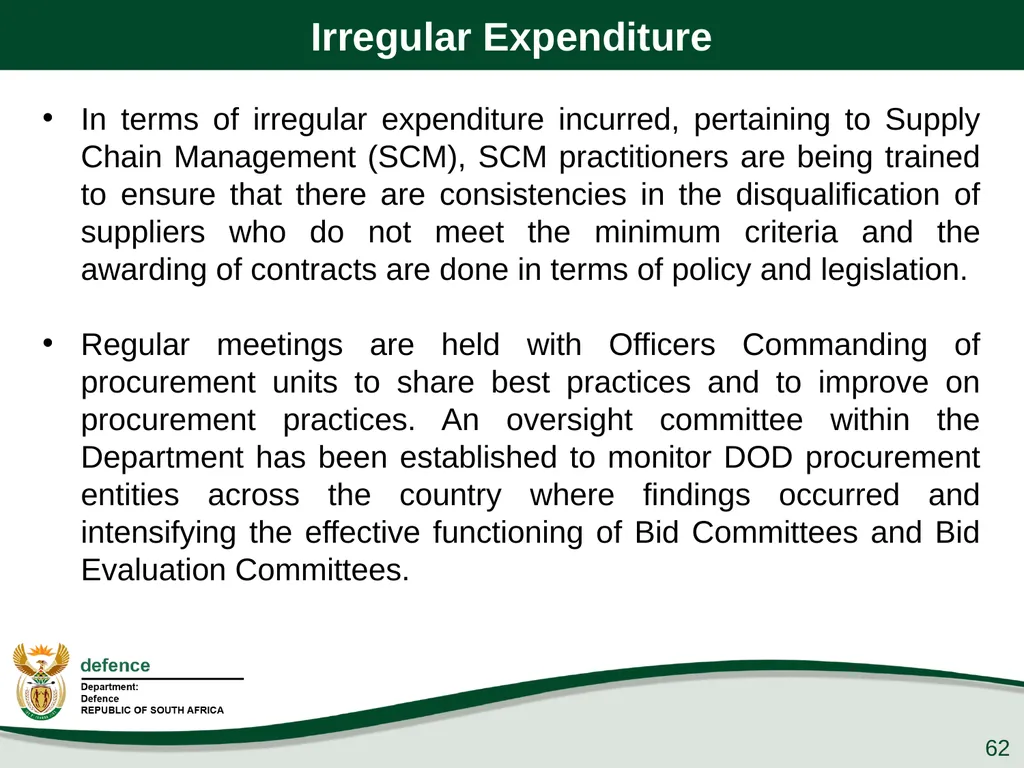 Presentation to the PCD&MV 26 February 2020 - slide 62 of 63