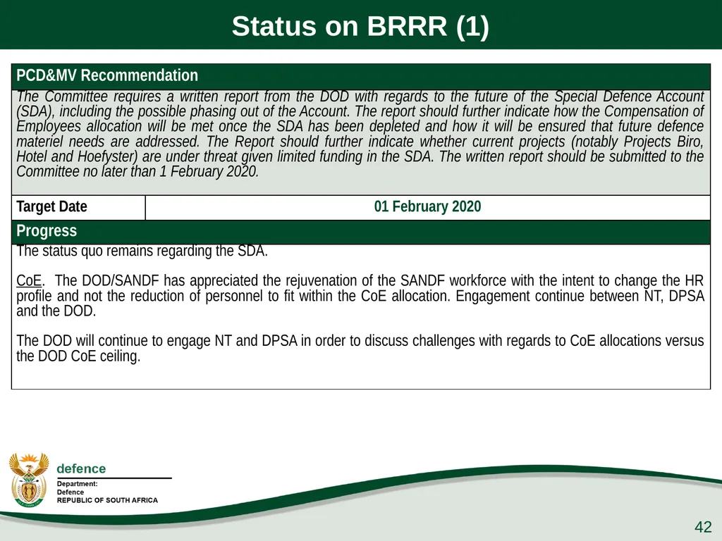 Presentation to the PCD&MV 26 February 2020 - slide 42 of 63
