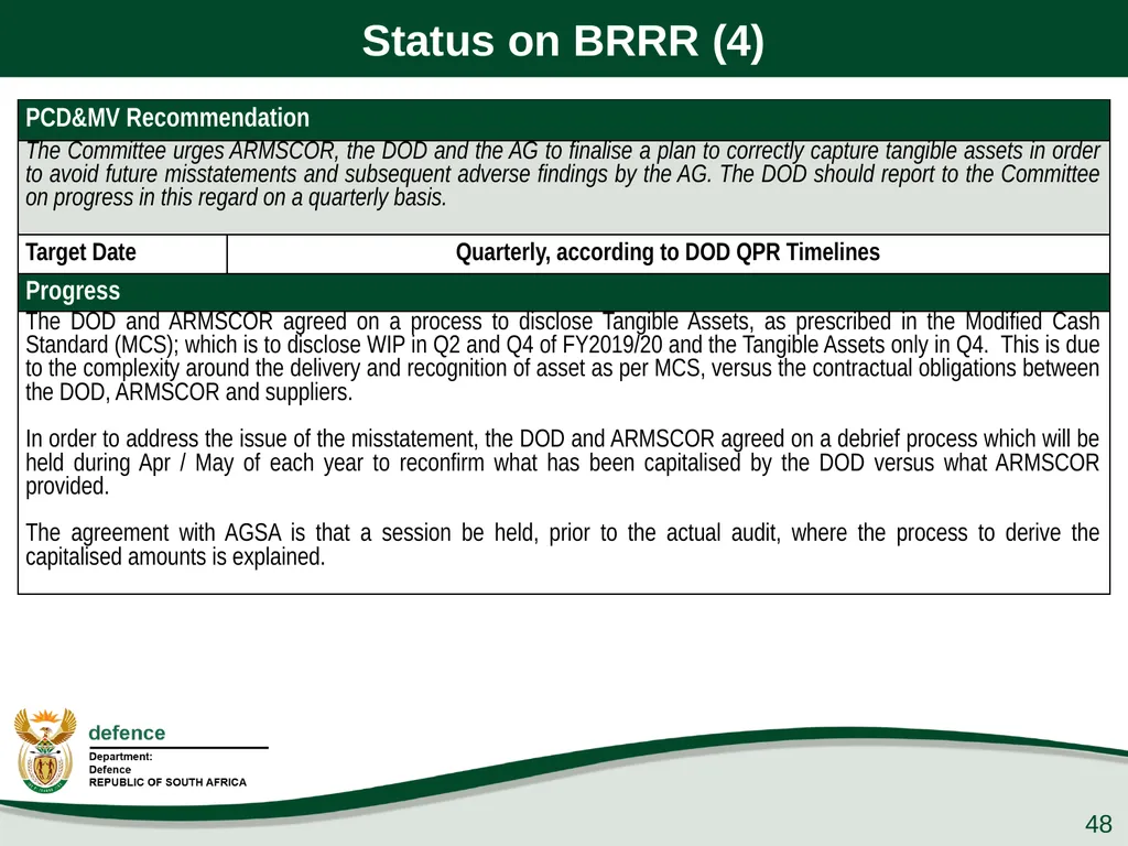 Presentation to the PCD&MV 26 February 2020 - slide 48 of 63