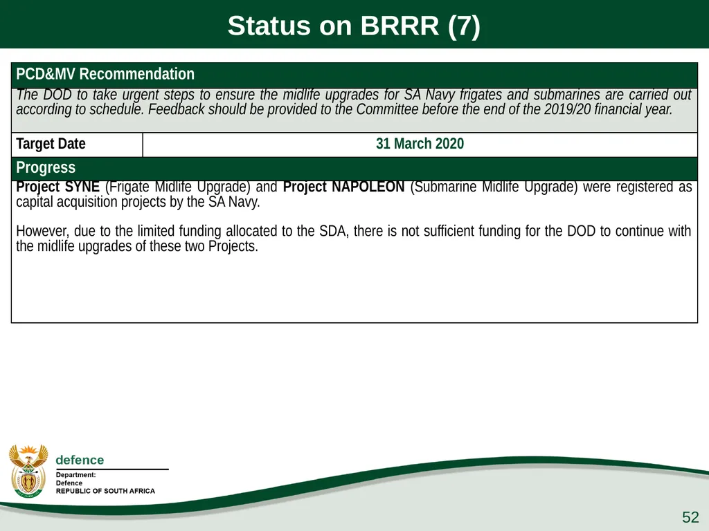 Presentation to the PCD&MV 26 February 2020 - slide 52 of 63