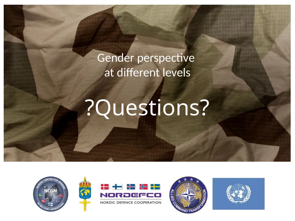 Mainstreaming Gender in Professional Military - slide 21 of 23