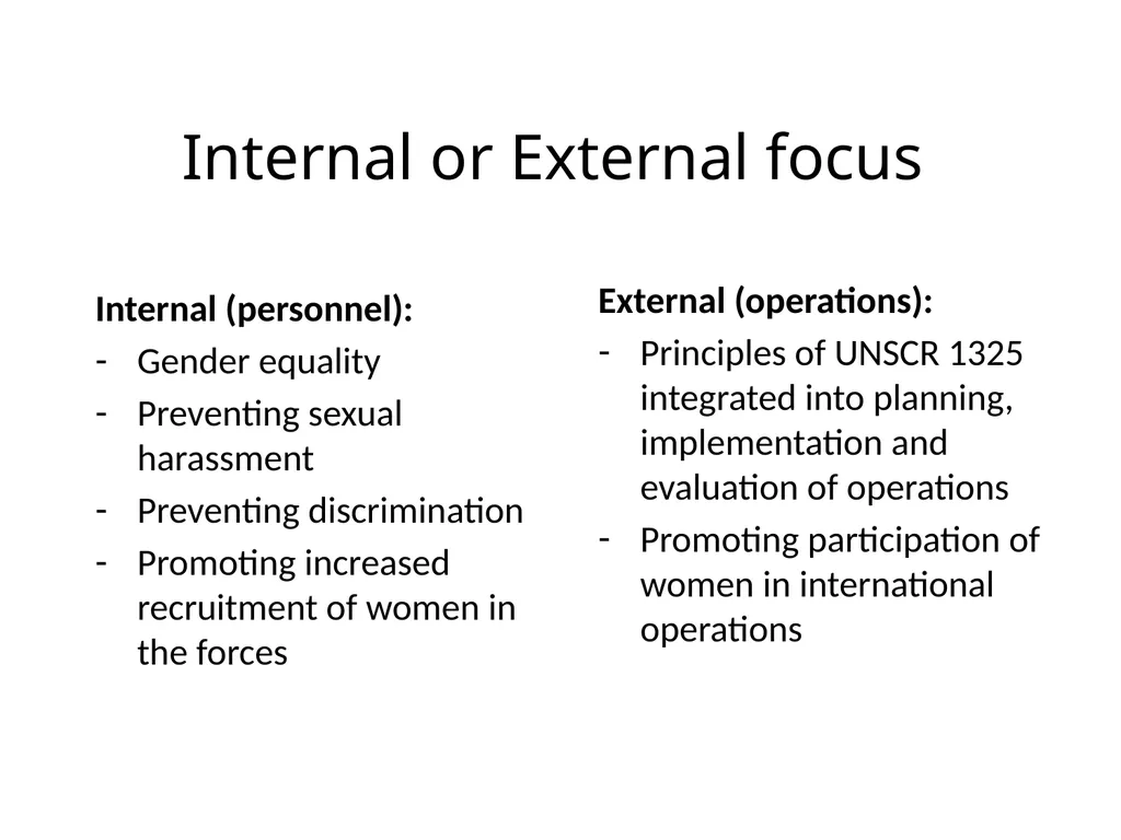 Mainstreaming Gender in Professional Military - slide 14 of 23