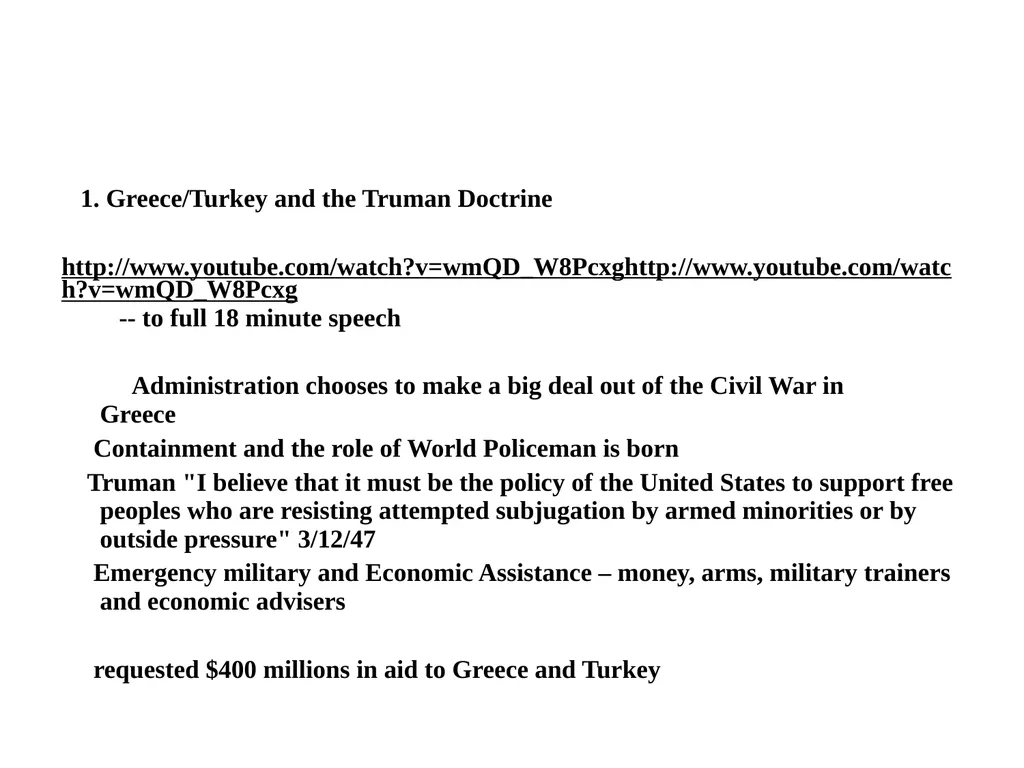Post WW II US Foreign Policy From Truman to Nixon - slide 4 of 14
