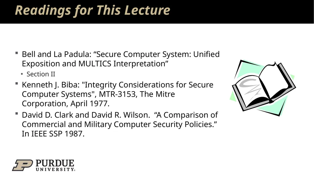 Data Security and Privacy Week 3: Security Models: - slide 2 of 89