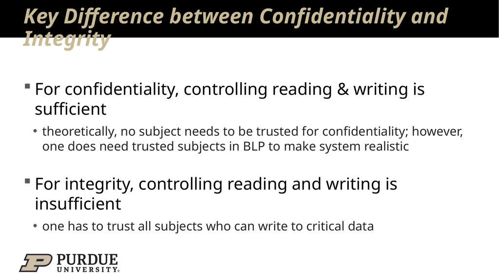 Data Security and Privacy Week 3: Security Models: - slide 74 of 89