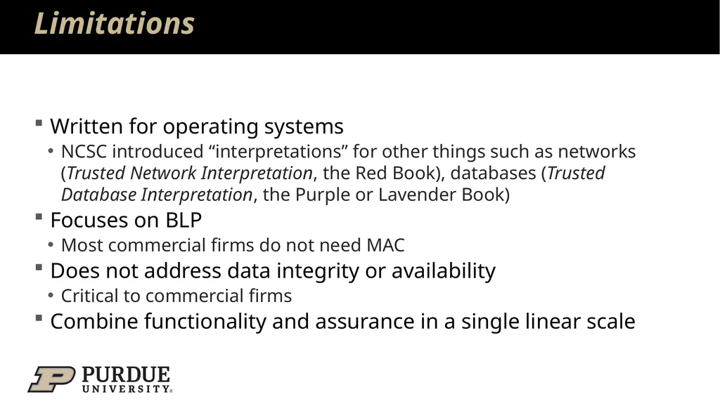 Data Security and Privacy Week 3: Security Models: - slide 47 of 89