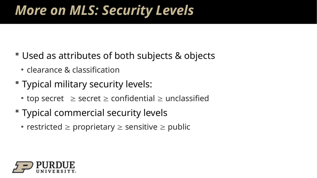 Data Security and Privacy Week 3: Security Models: - slide 31 of 89