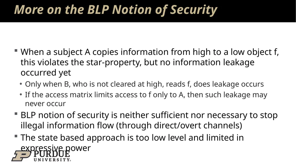 Data Security and Privacy Week 3: Security Models: - slide 21 of 89