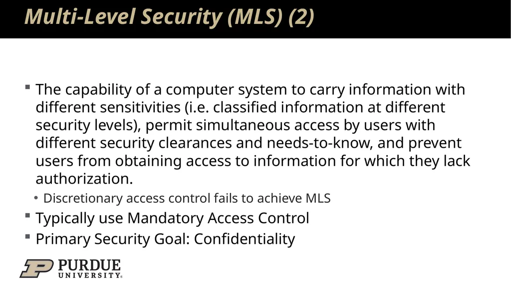 Data Security and Privacy Week 3: Security Models: - slide 7 of 89