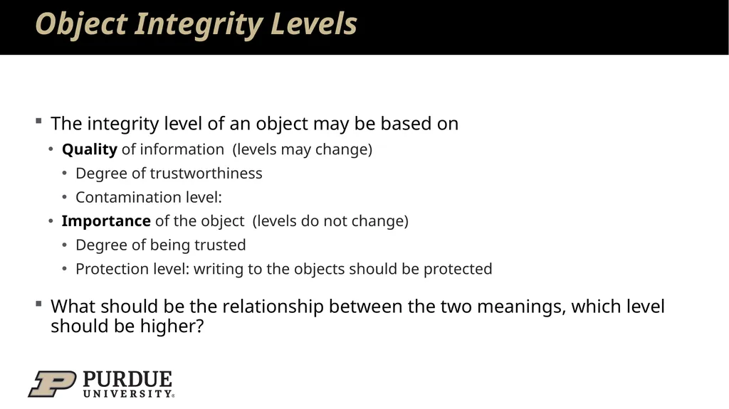 Data Security and Privacy Week 3: Security Models: - slide 71 of 89