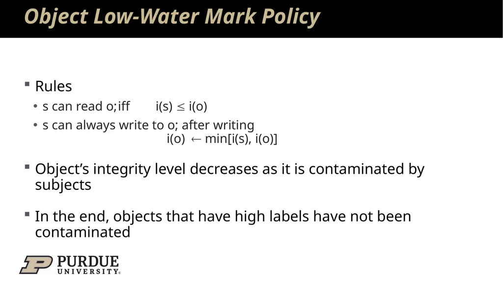 Data Security and Privacy Week 3: Security Models: - slide 66 of 89