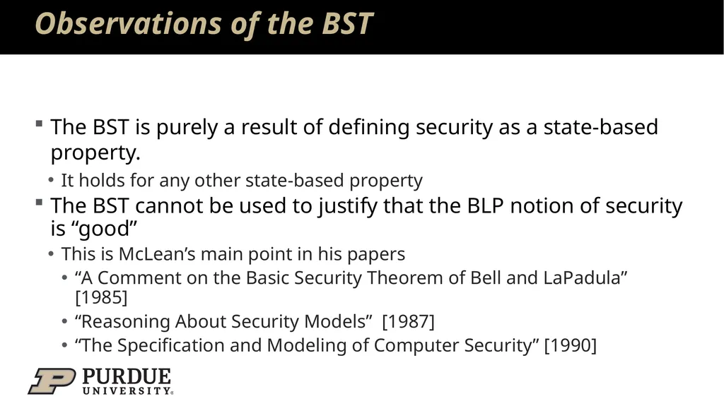Data Security and Privacy Week 3: Security Models: - slide 24 of 89