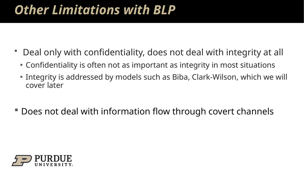 Data Security and Privacy Week 3: Security Models: - slide 27 of 89